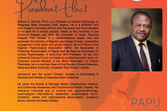 President-Elect: Prof Andrew Zamani